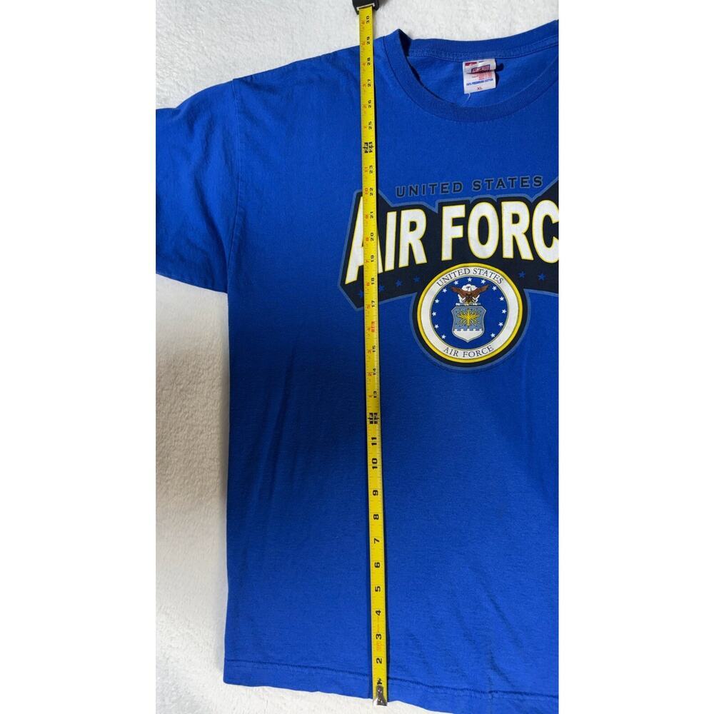 Vintage United States Air Force XL T-shirt Blue Made in the USA Bayside - Picture 2 of 6